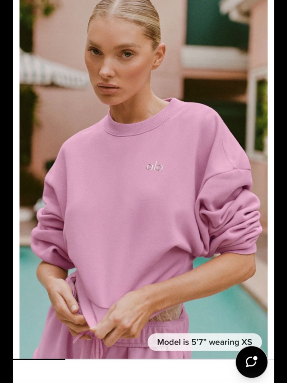 ALO Yoga Pink Hoodie Sweatshirt